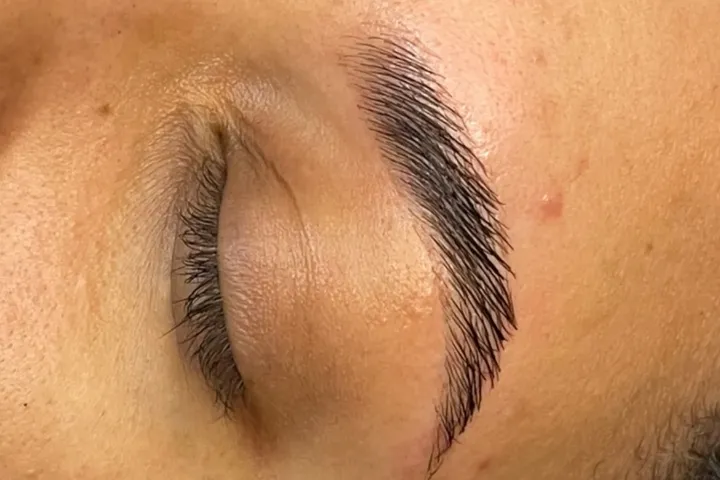 Brow Lamination sem Tintura: resultado feito pela Júlia